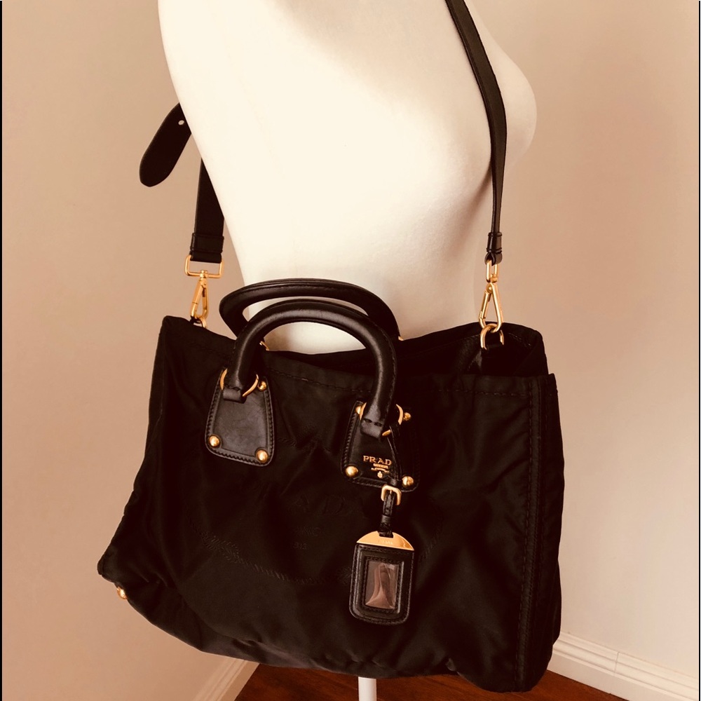 Prada Heritage Logo Nylon Tote Bag